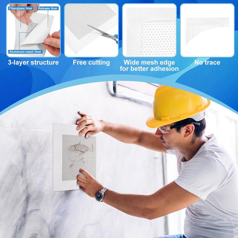 LifeisLuck Drywall Repair Kit, Drywall Patch Repair Kit with 8.8OZ White Wall Repair Putty, Scraper Sandpapers Gloves for Heavy Duty Plaster Wall Repair, Easy to Fill Holes in Home Wall & Quick Repair Crack - Image 2
